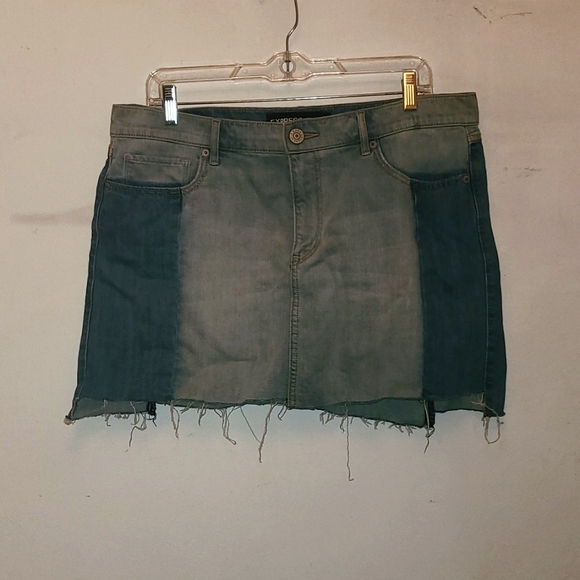 EXPRESS Multi-Color Denim Skirt Size 12 - Picture 2 of 10